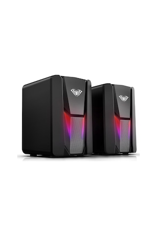 Aula N-108 1+1 Usb / Aux Stereo 2.0 Rgb Masaüstü Gaming Oyuncu Hoparlör Speaker Ses Sistemi