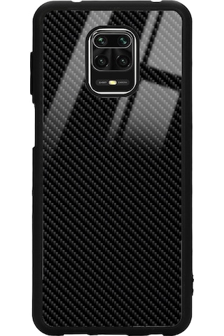 Xiaomi Redmi Note 9 Pro Carbon Tasarımlı Glossy Telefon Kılıfı Siyah