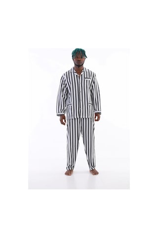 Kocabey 4007 Uzun Kol Çizgili Gaffur Erkek Pijama Takım