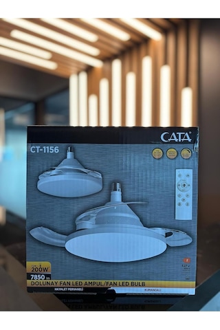 3 Renkli Modlu Kumandalı Dimlenebilir Hayalet Pervaneli Cata Dolunay 72w Ampul