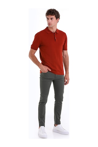Hatemoğlu Bordo Comfort Fit Düz Polo Yaka Rayon Triko Tişört Bordo