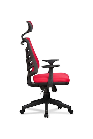Ev Ve Ofis Çalışma Sandalyesi Bilgisayar Ve Yönetici Koltuğu Piramit Model Kırmızı