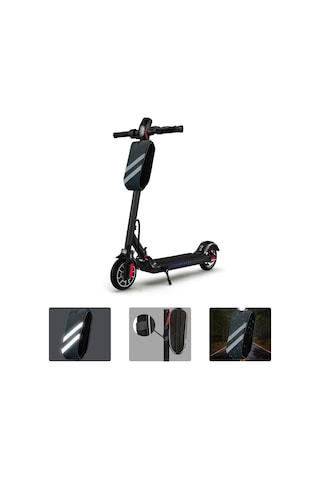 Microcase Taşınabilir 3 Bölmeli Flaşörlü Scooter Bisiklet Çanta Al4249 Siyah