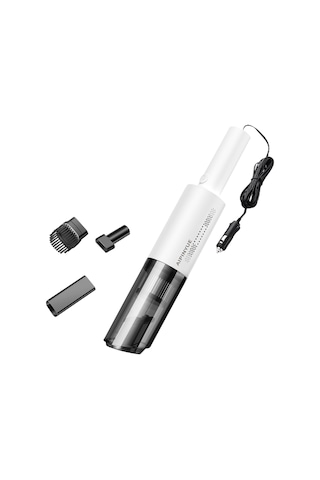 Gajeena 120w 6000pa Güçlü Emme, 2 Fırça Başlı, Yıkama Eliyor Hepa Filtreli, Mini Silindirik El Tipi Araç Ve Ev Süpürgesi Beyaz