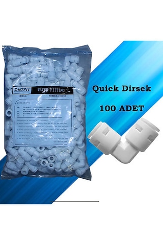 Quick Dirsek Su Arıtma Cihazı İki Tarafı Geçmeli Dirsek Filtre