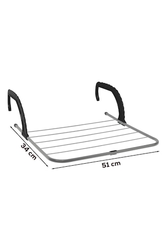 Porsima Isıya Dayanıklı Petek Üstü Kurutmalık - Balkon Çamaşır Kurutma Askısı Gri