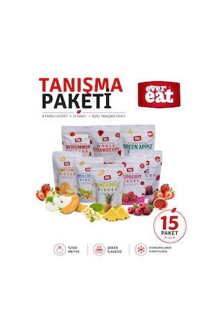 Evereat 15'li Tanışma Paketi Freeze Dry Meyve Cipsi Seti - Popüler Karışık Çıtır Atıştırmalık 1 Adet Evereat 15'li Tanışma Paketi Freeze Dry Meyve Cipsi Seti - Popüler Karışık Çıtır Atıştırmalık 1 Adet