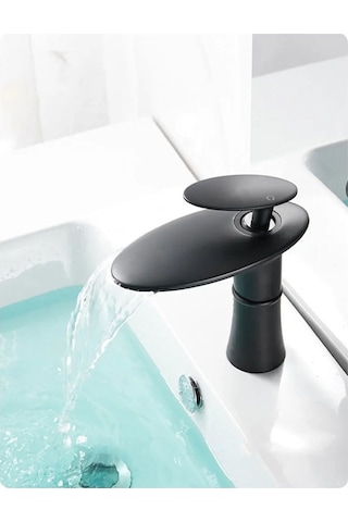 Banyo Lavabo Bataryası Şelale Mat Siyah Modeli Yeni Tasarım Ürünü