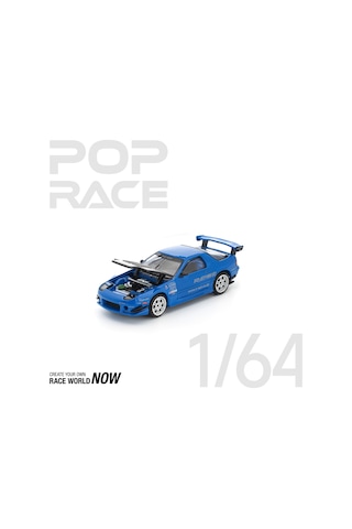 Pop Race 1:64 Mazda Rx-7 Fc3s Re-amemiya Blue Diecast Model Araba