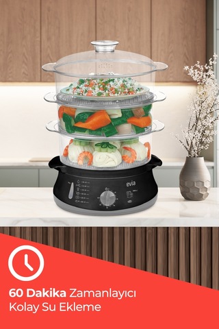 Evia EA-4206 Buharlı Pişirici