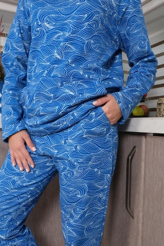 Akbeniz Kadın Pamuk Kapşonlu Cepli 3 İplik Saks Eşofman Takım 9037-saks Saks