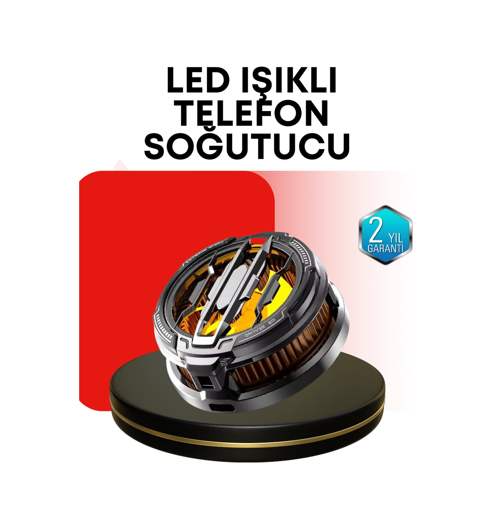 Rgb Işıklı Sessiz Fanlı Telefon Soğutucu