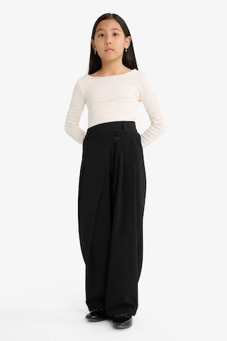 Defacto Kız Çocuk Baggy Fit Geniş Bol Paça Gabardin Pantolon G1622a825aubk59 Siyah