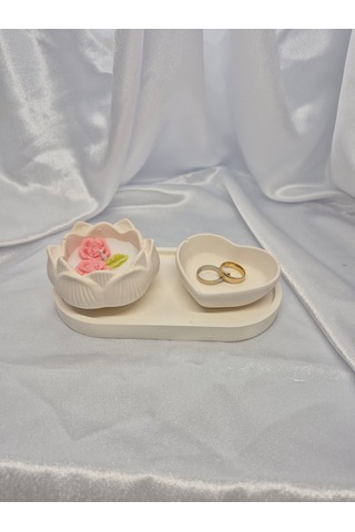 Kadınlar Günü Hediyelik Lotus Mum Beyaz Mum 5 Li Paket