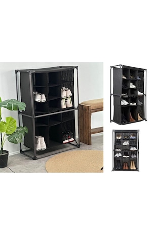 Ayakkabı Rafı - 15 Bölmeli Kumaş Ayakkabı Dolabı Diğer