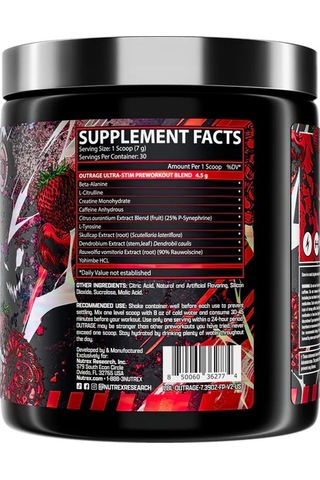 Ultra Stim Pre-workout: Energy, Focus & Power Fruıt Punch 209.64 G.