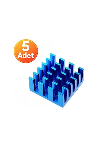 5 Adet - Pasif Chipset Soğutucu 15 15 8mm Alüminyum Soğutucu Mavi Diğer