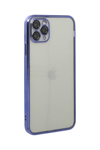iPhone Uyumlu11 Pro Max Kılıf Razer Lensli Silikon - Mor