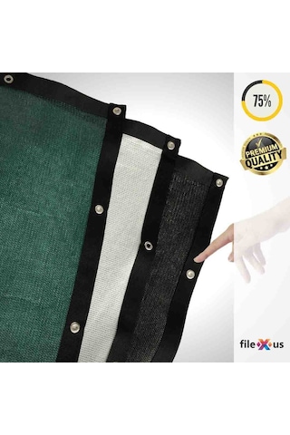 %75'Lik Güvenlik Bariyer Filesi- Koyu Yeşil |Premium Şerit Halka