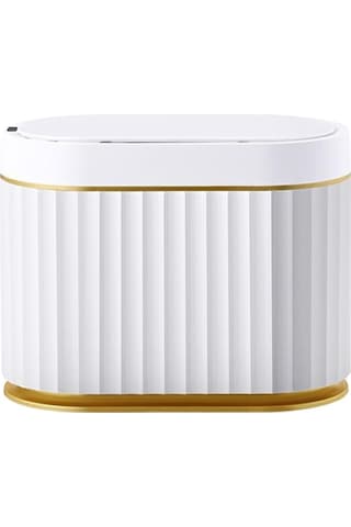 Qian Akıllı Çöp Kutusu - 5l Büyük Kapasiteli Mühür Kilit Kokusu Beyaz