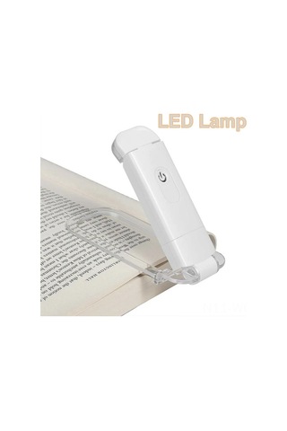 Neevoyu Usb Şarjlı Led Okuma Lambası - 3 Aydınlatma Modu, Göz Koruyucu, Esnek Klemeli, Beyaz Çok Renkli