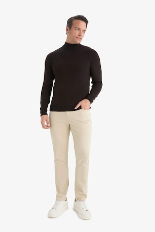 Defacto Slim Fit Dar Kesim Balıkçı Yaka Basic Düz Triko Kazak R1127az25wnbn497 Kahve