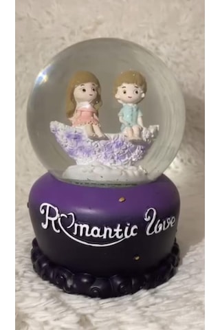 Nostaljik Kar Küresi Orta Boy Renk Değiştiren Led Lambalı Kar Küresi-6