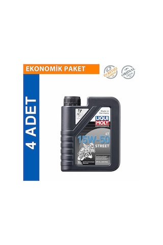 Liqui Moly 15W-50 4t Street 1 L Motosiklet Motor Yağı (4 Adet) (