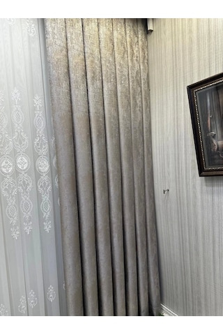 Nivemeshome Pera V-5401 1/3 Sık Pileli Fon Perde Apm Vizon