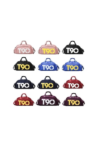 Spor Spor Çantası Büyük Kapasiteli Bagaj Çantası Kuru Islak Ayırma Ayakkabı Pozisyonu El Sırt Çantası Seyahat Çantası Siyah Sarı Sarı - Siyah Sarı - Siyah