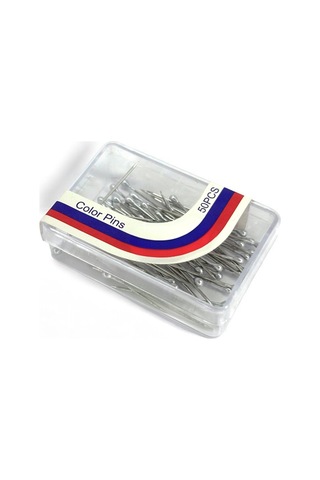 Toplu İğne Gümüş Gri Renk 50 Adet 2.5cm - Eşarp Ve Şal İğnesi - Kadın Tesettür Aksesuar Çok Amaçlı Gümüş