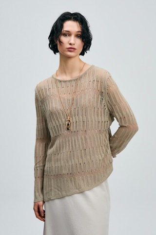 Lufian Lace Kadın Kazak Vizon Vizon 121090043100430 Vizon