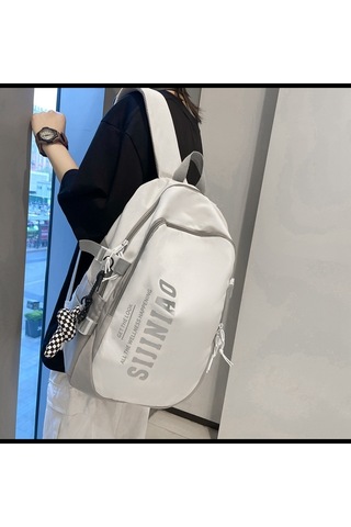 Japon Basit Ortaokul Öğrencileri Omuz Çantası-gri