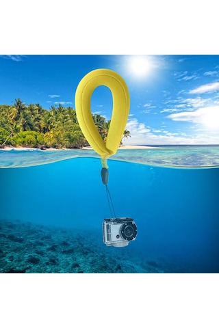 Geeroyoo Yüzme Ve Dalış İçin Yüksek Yüzdürme Kapasiteli Neopren Kamera Bilek Bandı - Mavi