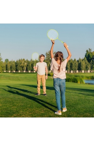 Flybuy Yeşil/turuncu/sarı Spor Seti Seçenekli Oyunu Mekan İçin İç/dış Çocuklar Badminton 2'li - Pz