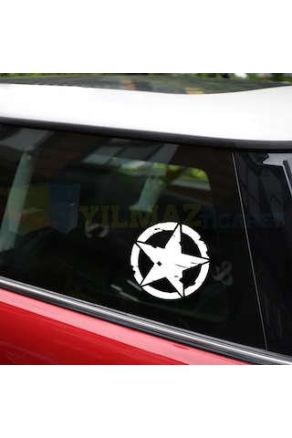 Army Off Road Star Askeri Yıldız Oto Sticker Yapıştırma 2 Adet