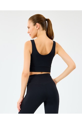 Skechers W U Neck Bra Kadın Siyah Sporcu Sütyeni S2520006-3817 Siyah