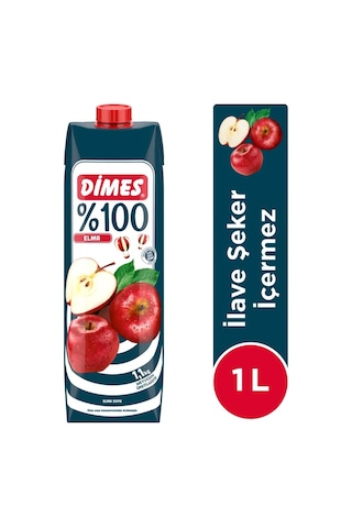 Dimes %100 Elma Meyve Suyu 1 Lt X 6 Adet