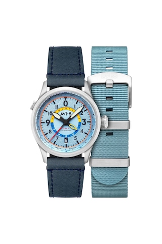 Avı-8 Flyboy Wingman Worldtimer Gmt Av-4120-03 Otomatik Erkek Kol Saati Metalik Gri