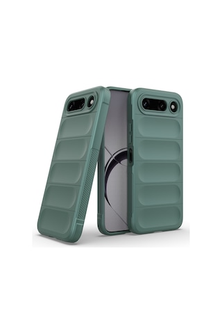 Maks Technology Tecno Spark 50 5g Kılıf Esnek Tpu Oyuklu Arka Yüzey Tasarımlı Mkst Etnik Silikon Kapak - Koyu Yeşil