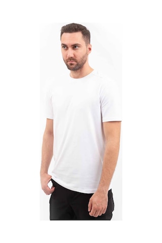Outdoor T-shirt Günlük Pamuklu Basic Erkek Basetı03 Beyaz