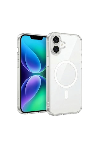İberry Bunkerglass 16 Plus Magsafe Uyumlu Kılıf - Şeffaf