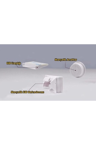 Agubugu Baby Gizli Manyetik Dolap - Çekmece Kilidi Beyaz