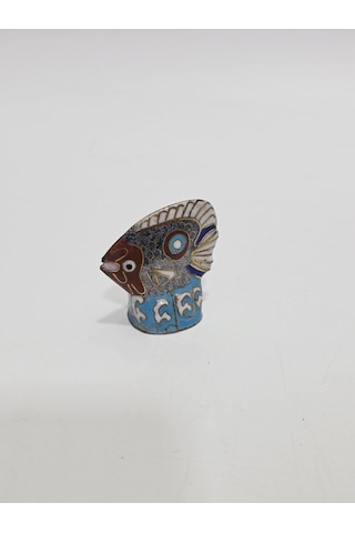Antika Cloisonne Minyatür Balık 5,2x4,7cm 143