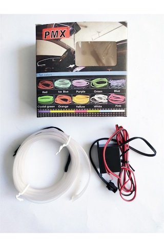 2 Metre 12V Buz Mavi İp Neon İp Led Araç İçi Neon Led
