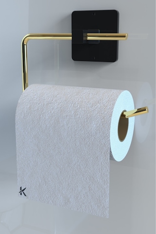 Karteya Yapışkanlı Gold Tuvalet Kağıdı Tutacağı/tuvalet Wc Kağıtlık Gold