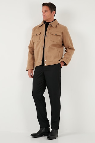 Buratti Slim Fit Ceket Yaka Astarlı Kaşe Erkek Kaban 58400347 Camel