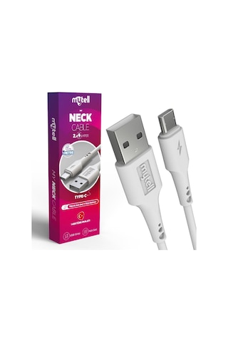 Mytell MY-DK107 Type-C Data Kablosu 1 M My Neck Beyaz