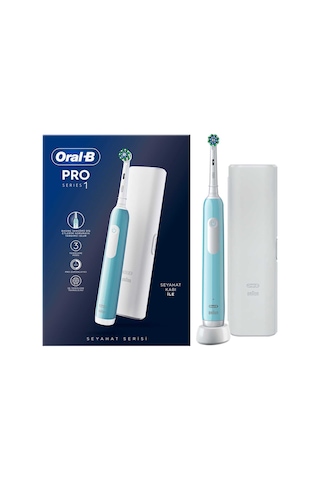 Oral-B Pro Series 1 Elektrikli Diş Fırçası Mavi + 1 Diş Fırçası Başlığı + Seyahat Çantası
