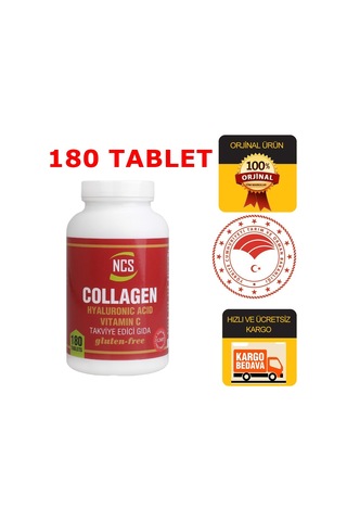 Collagen 1000 MG Hyaluronic Acid Vitamin C 180 Tablet Kolajen